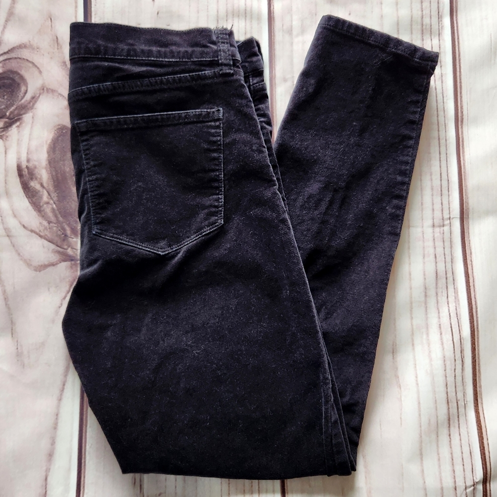 J. Crew "Midrise Skinny Jean In Velvet" Black Texture #B4104, Women's Size 29 - Picture 3 of 12